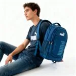 New PUMA 20"/37L | Laptop Bag | Double Compartment with Front Quick Access Pocket | Well- Padded Backpack | Side Water-Bottle Pocket | Unisex | Color Blue - Image 2