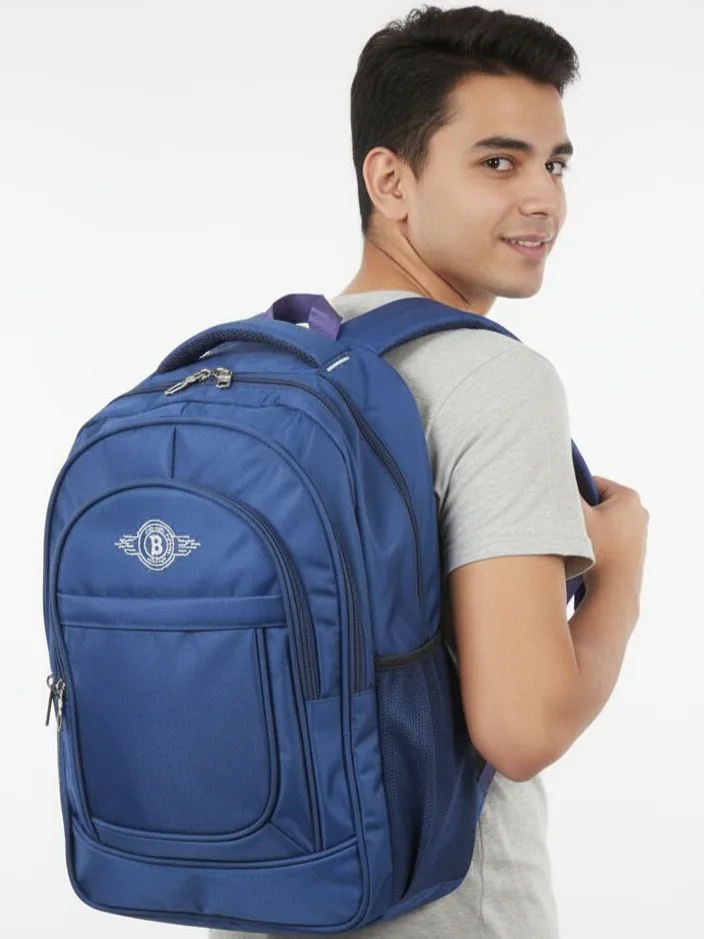 0–30L | Laptop Backpack | Triple Compartment with Front Quick-Access Pocket | Padded Back & Straps | Side Bottle Holder | Unisex School/Office Bag | Color: Royal Blue