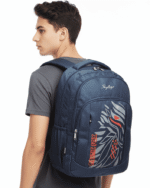 Skybags Blue Arctic‑Fox Backpack 20"/24L | Clean Minimal Look | Front Utility Pocket | Side Mesh | Work & College Use