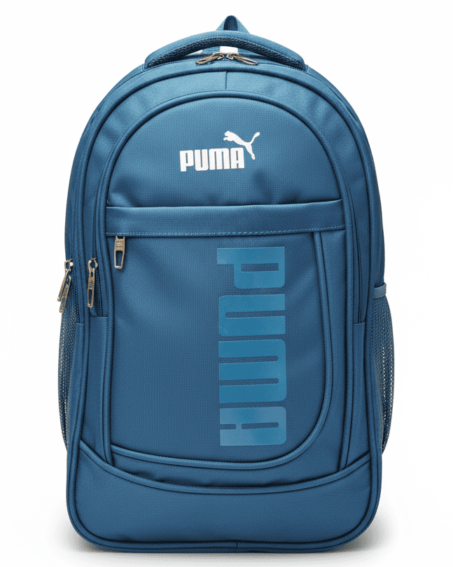 New PUMA 20"/37L | Laptop Bag | Double Compartment with Front Quick Access Pocket | Well- Padded Backpack | Side Water-Bottle Pocket | Unisex | Color Blue