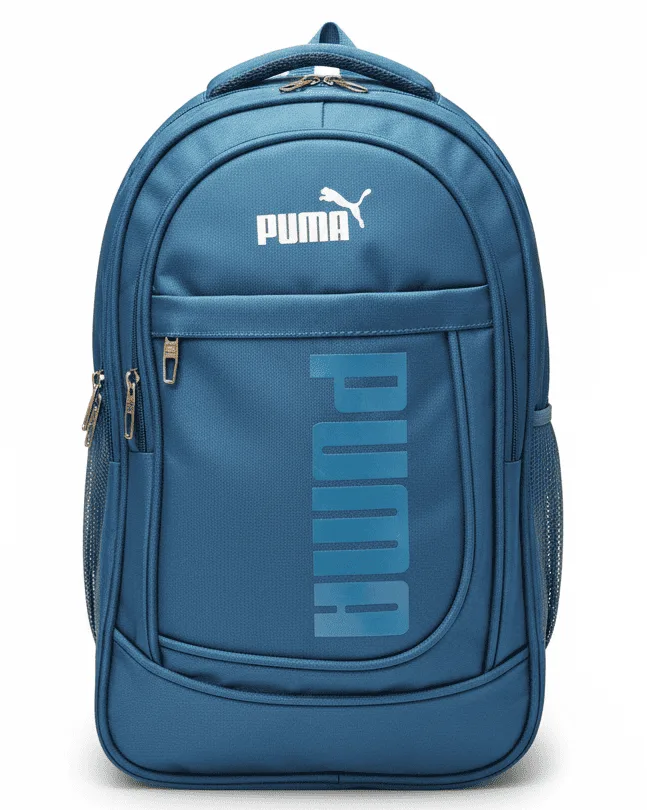 New PUMA 20"/37L | Laptop Bag | Double Compartment with Front Quick Access Pocket | Well- Padded Backpack | Side Water-Bottle Pocket | Unisex | Color Blue